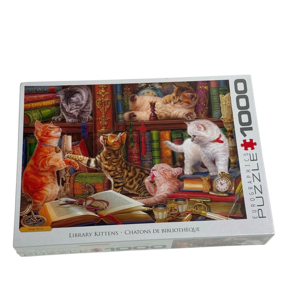 EuroGraphics Library Kittens‎ 1000 Piece Jigsaw Puzzle Artist Series New Sealed